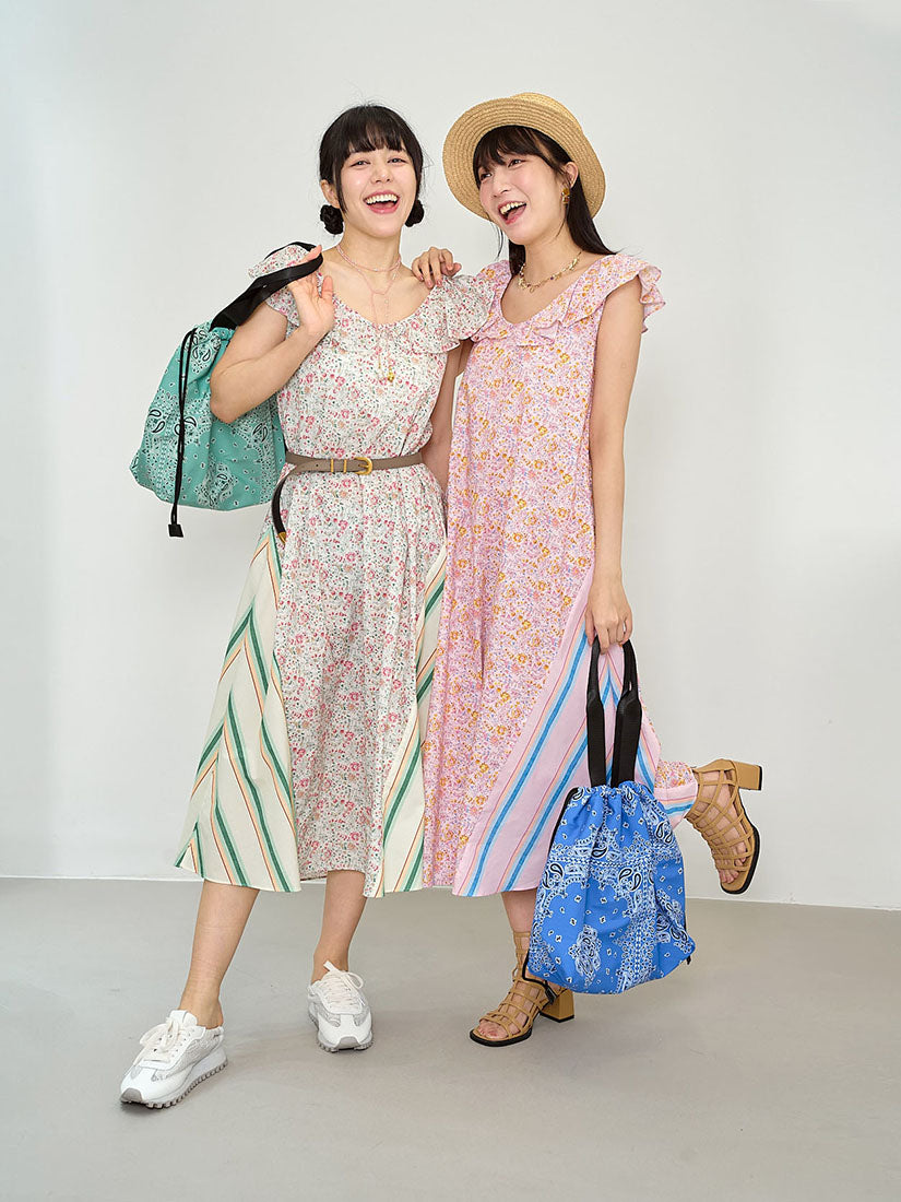 Paisley Drawstring Tote Bag (2 Colours)