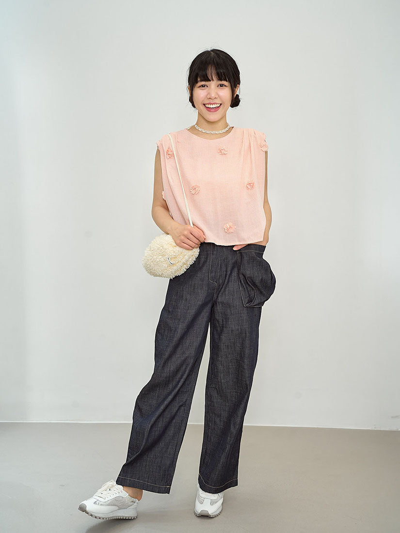 Pouch Pocket Denim Pants