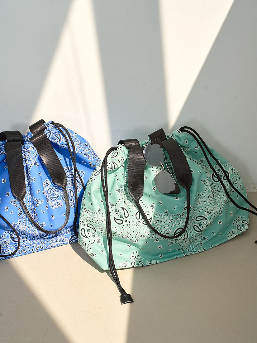 Paisley Drawstring Tote Bag (2 Colours)