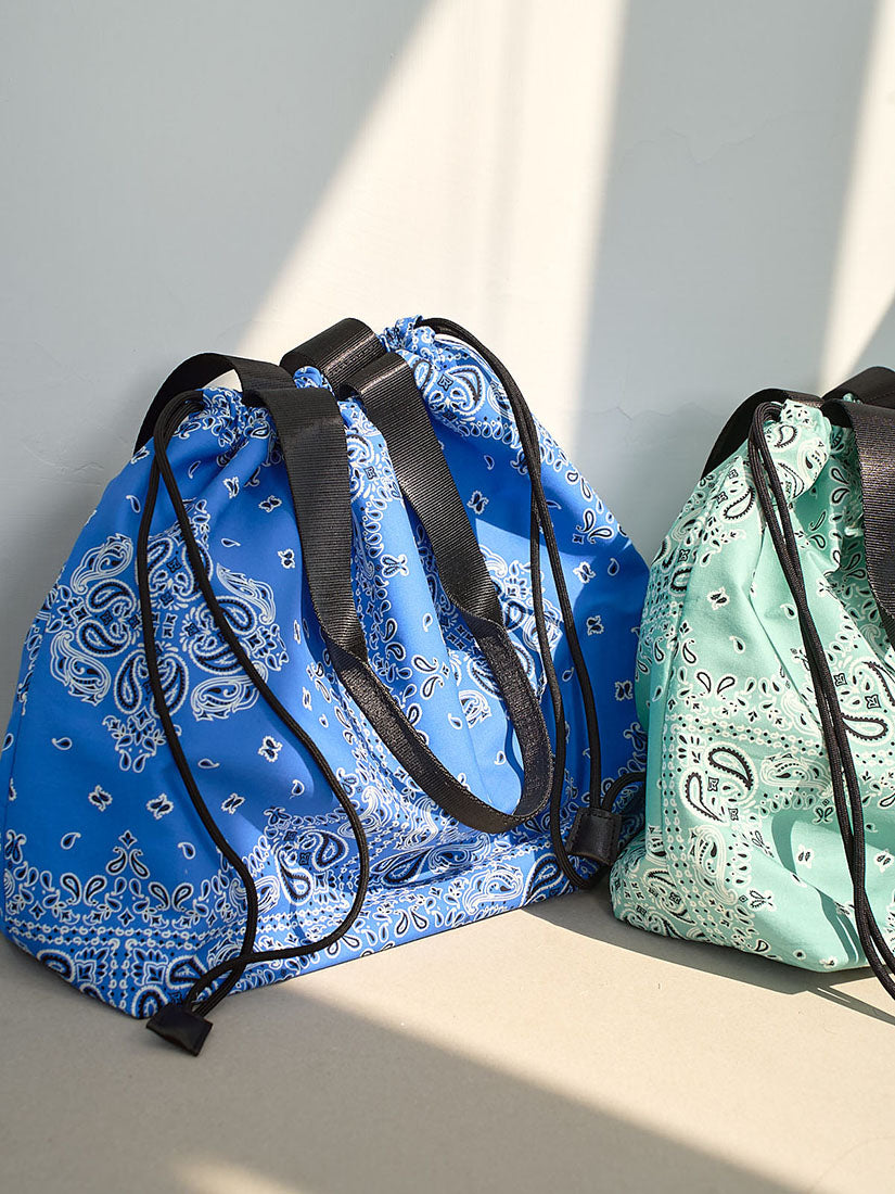 Paisley Drawstring Tote Bag (2 Colours)