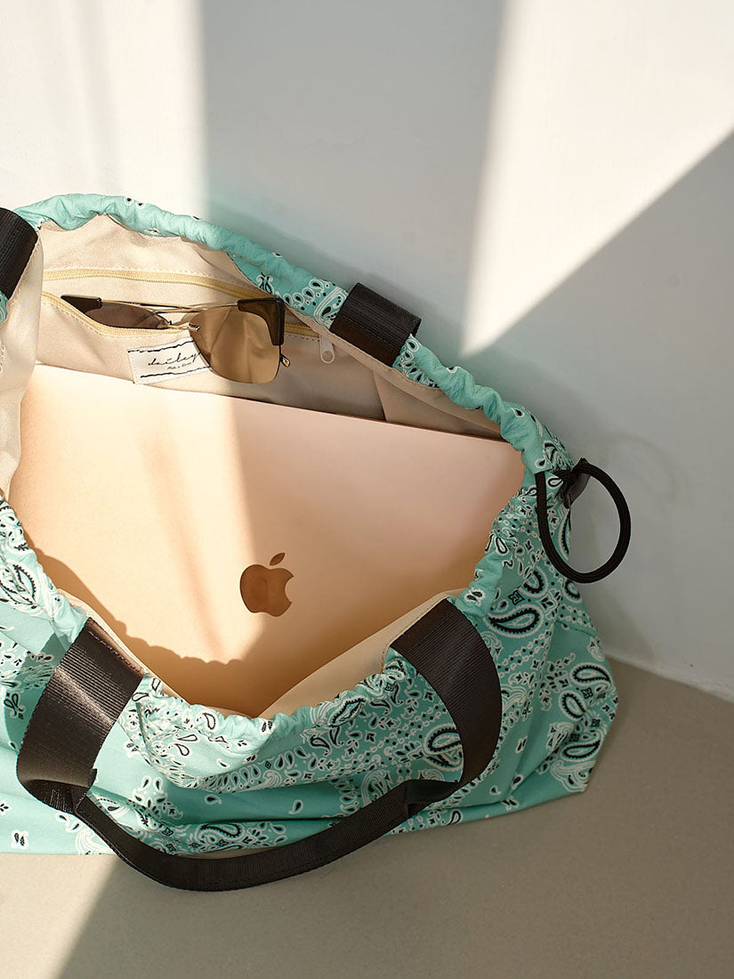 Paisley Drawstring Tote Bag (2 Colours)