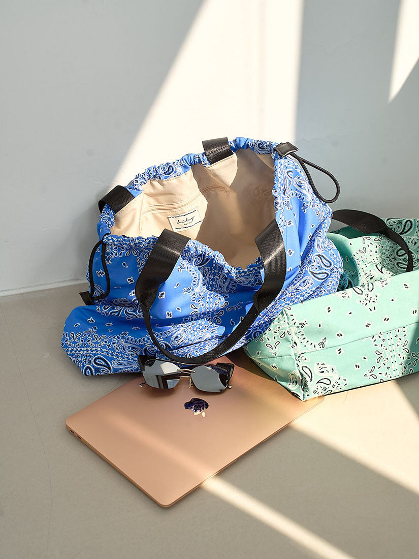 Paisley Drawstring Tote Bag (2 Colours)