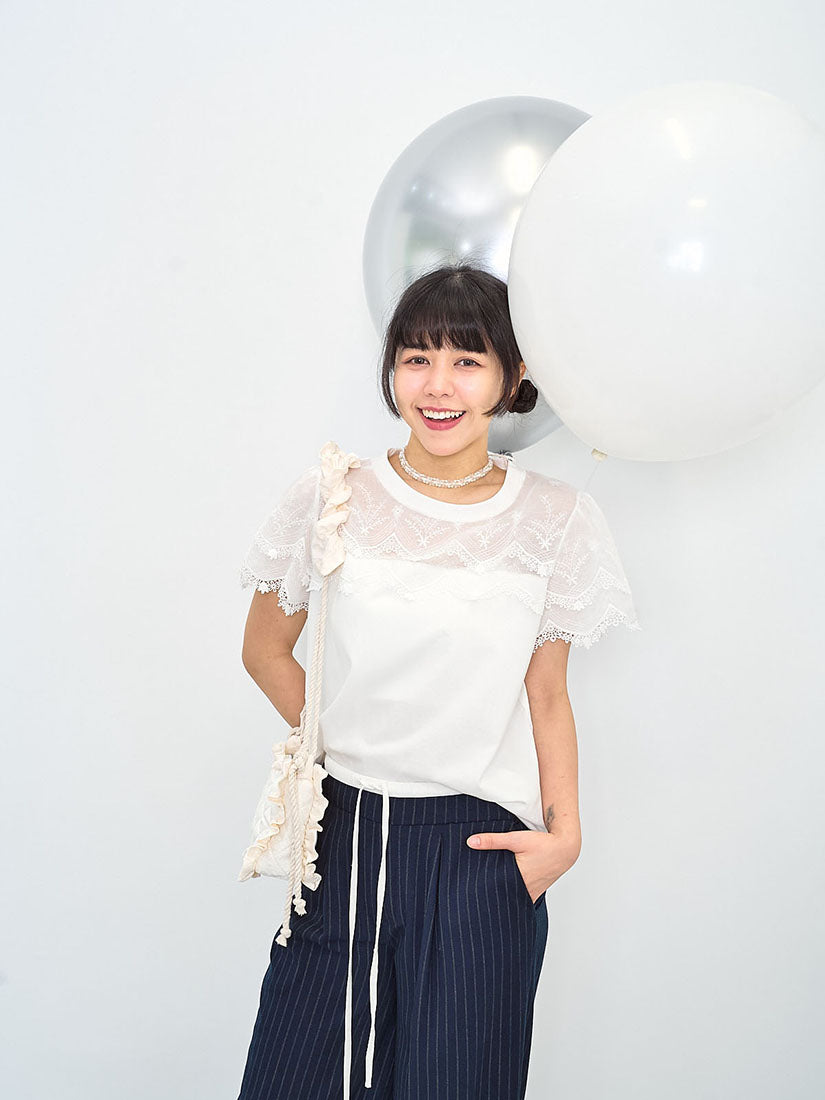 Layered Lace Yoke Top
