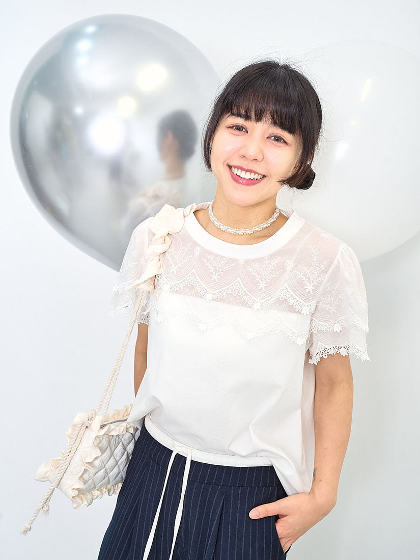 Layered Lace Yoke Top