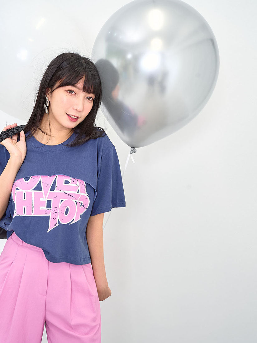 'Over The Top' Layered Crop Tee (2 Colours)
