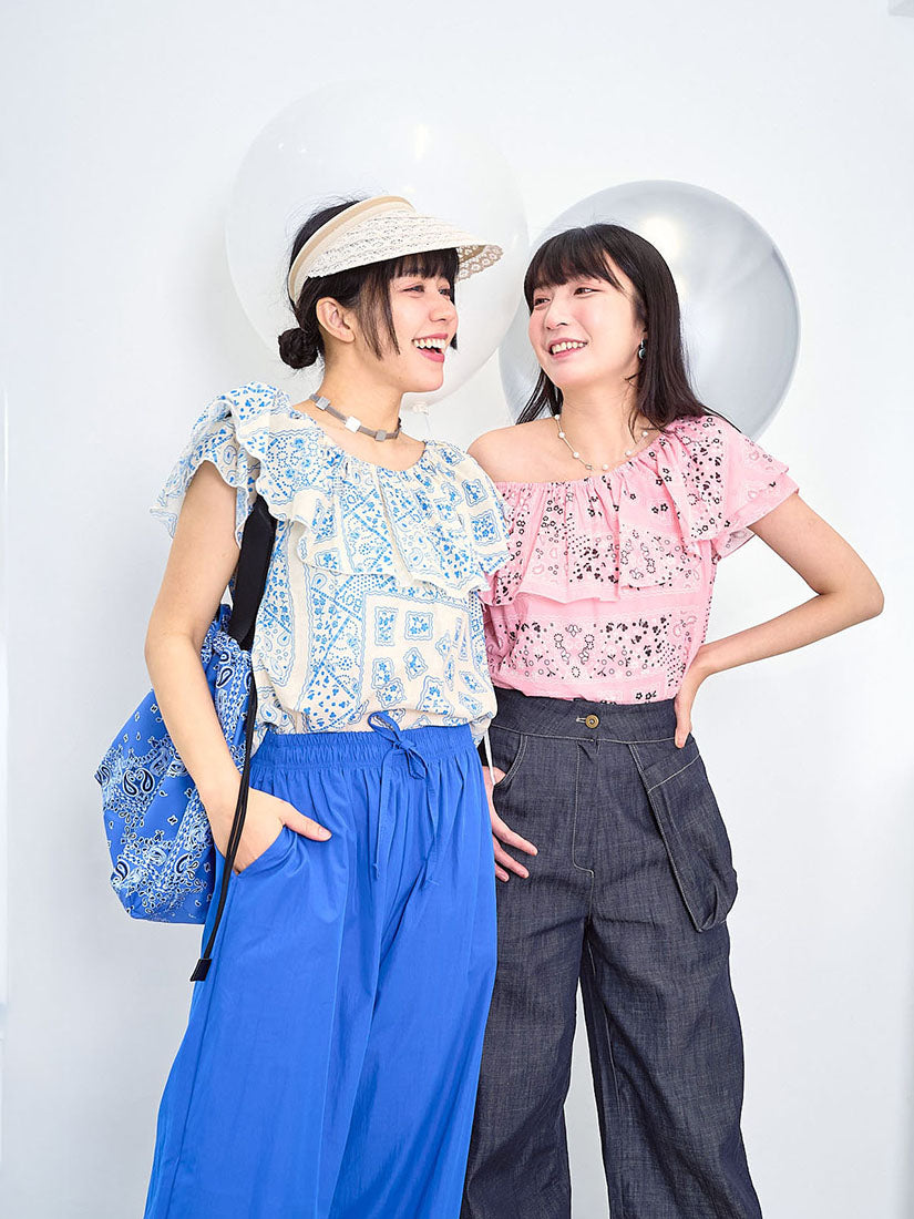 Off Shoulder Printed Top (2 Colours)