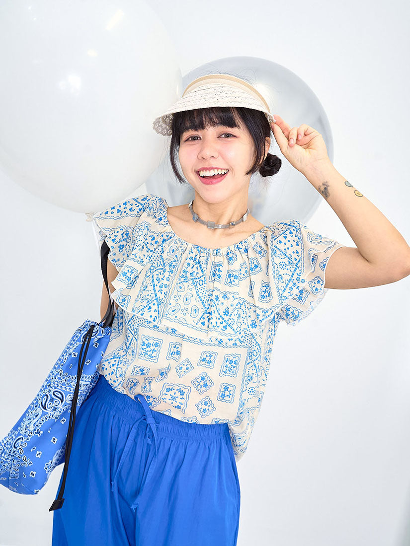 Off Shoulder Printed Top (2 Colours)