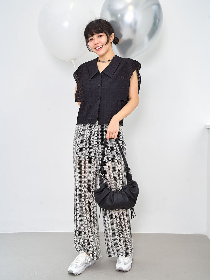 See Through Plaid Vest Jacket (2 Colours)