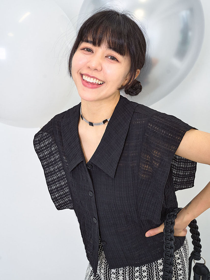 See Through Plaid Vest Jacket (2 Colours)