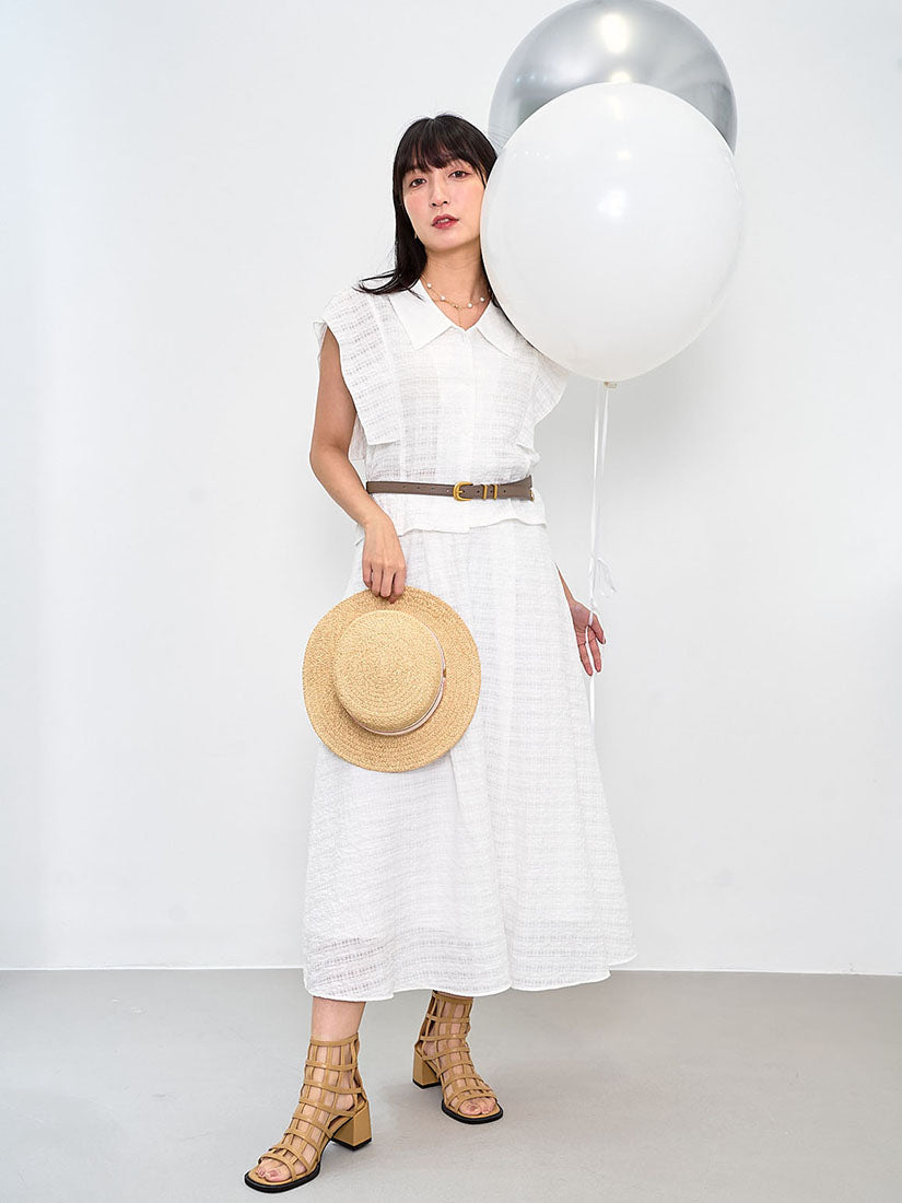 See Through Plaid Pleated Skirt (2 Colours)