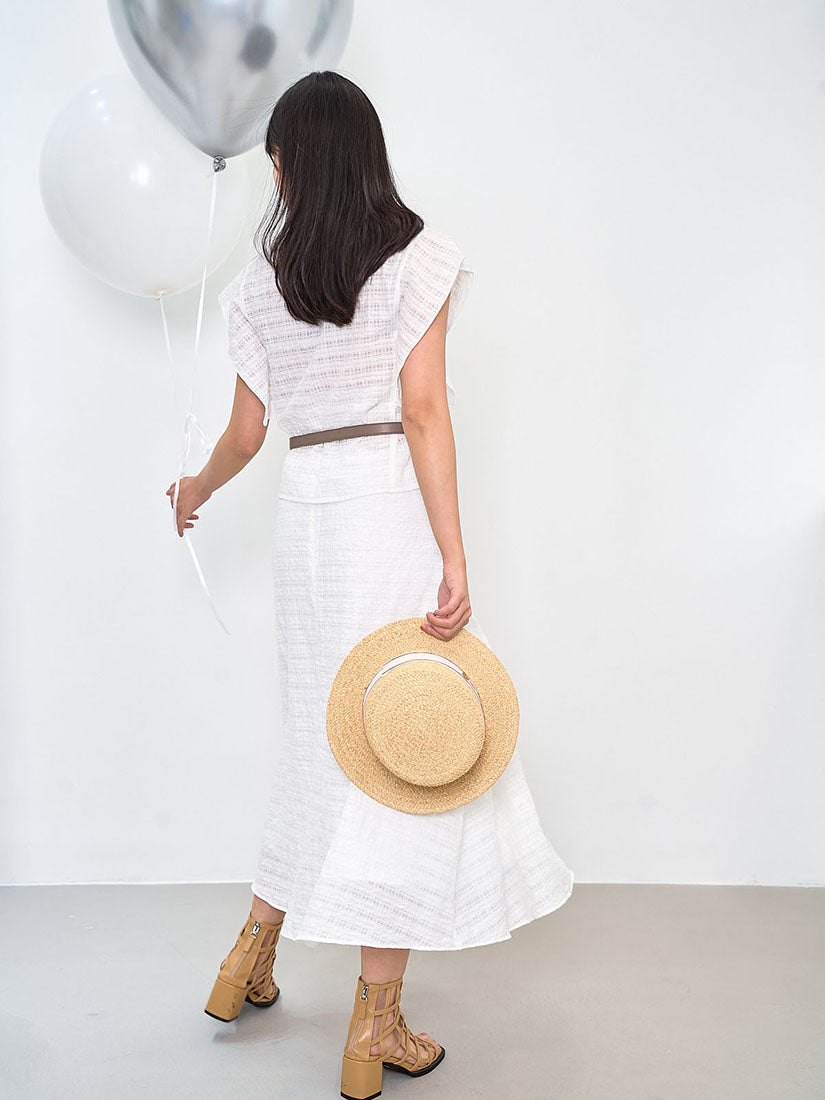 See Through Plaid Pleated Skirt (2 Colours)