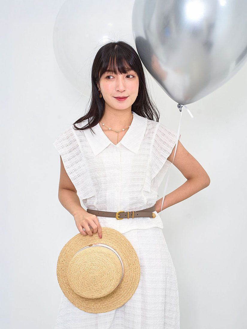 See Through Plaid Pleated Skirt (2 Colours)