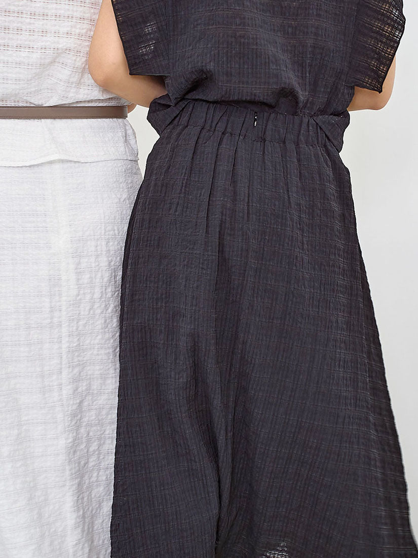 See Through Plaid Pleated Skirt (2 Colours)