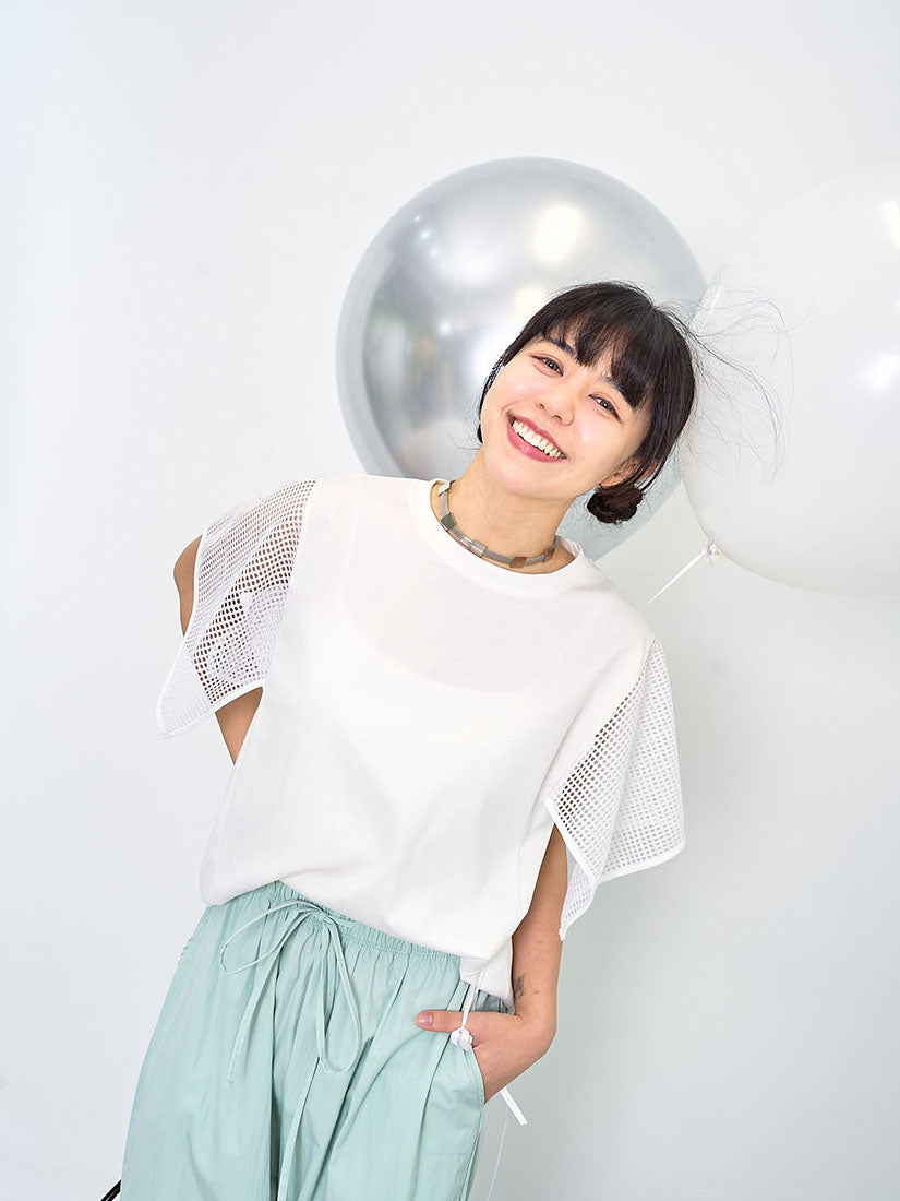 Net Cape Sleeve Top (2 Colours)