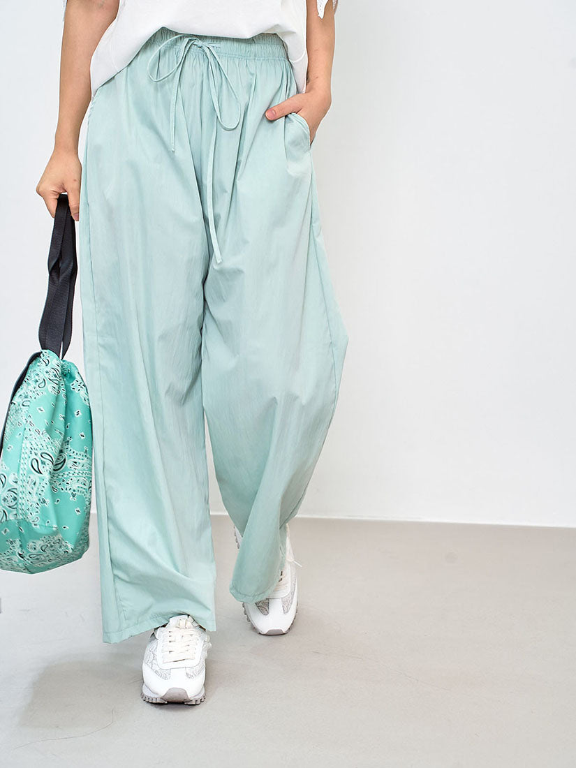 Drawstring Waist Wide Leg Pants (3 Colours)