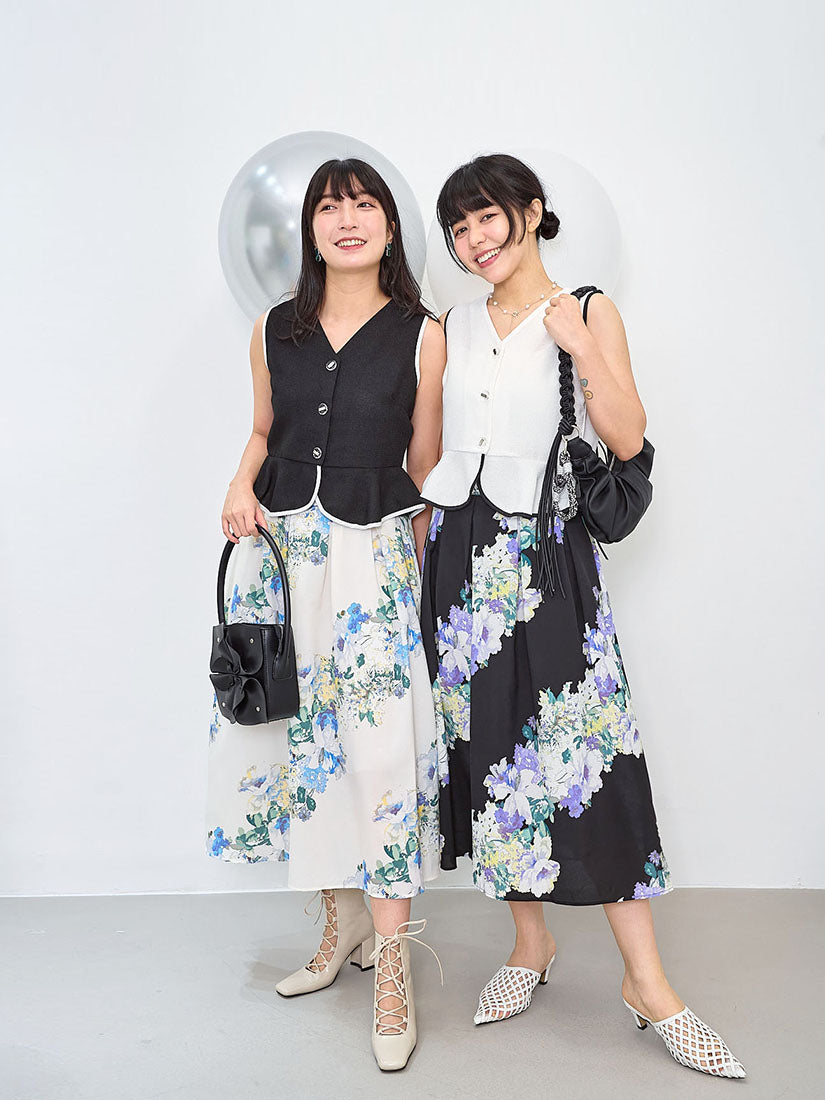 Floral Printed Midi Skirt
