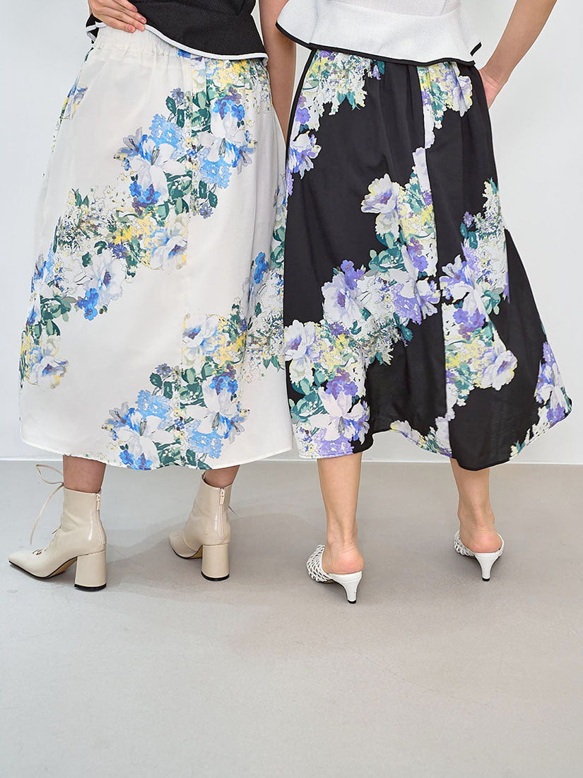 Floral Printed Midi Skirt