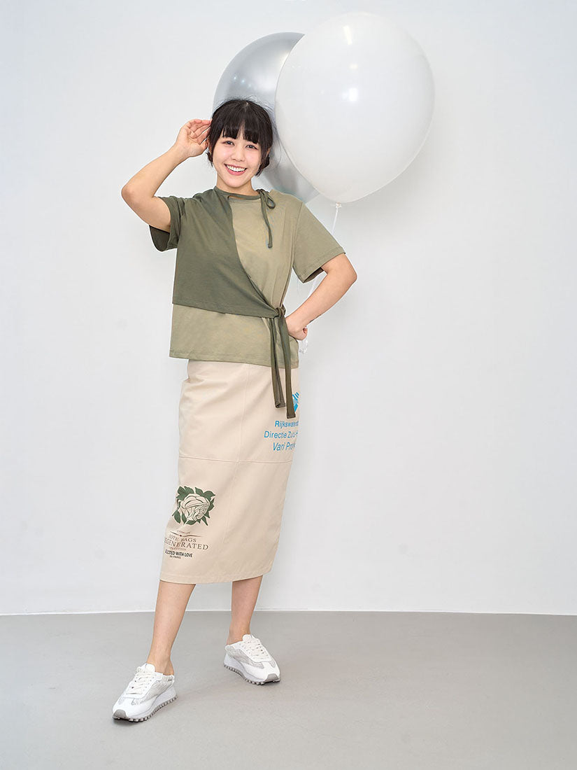 Layered Tie Waist Tee (2 Colours)