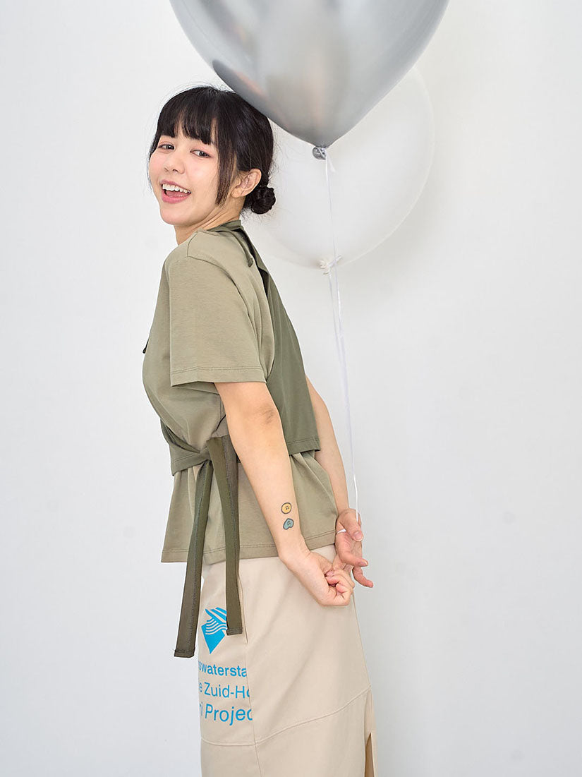 Layered Tie Waist Tee (2 Colours)