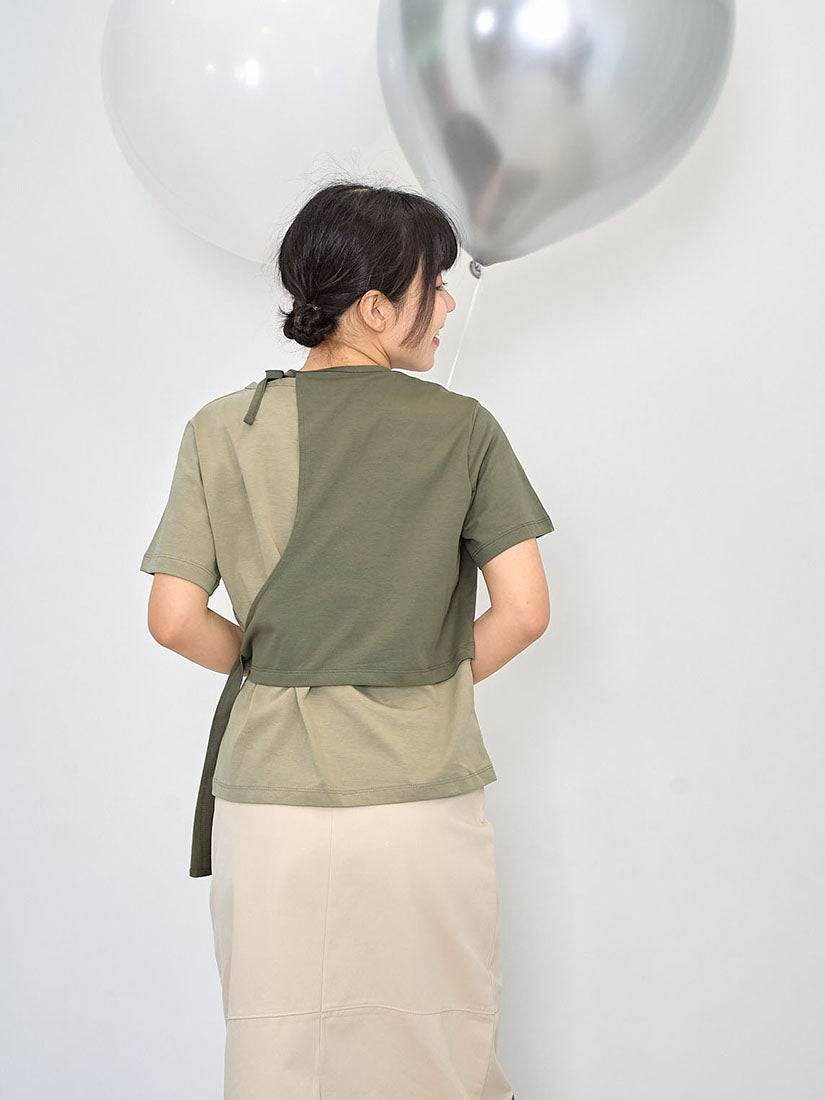 Layered Tie Waist Tee (2 Colours)