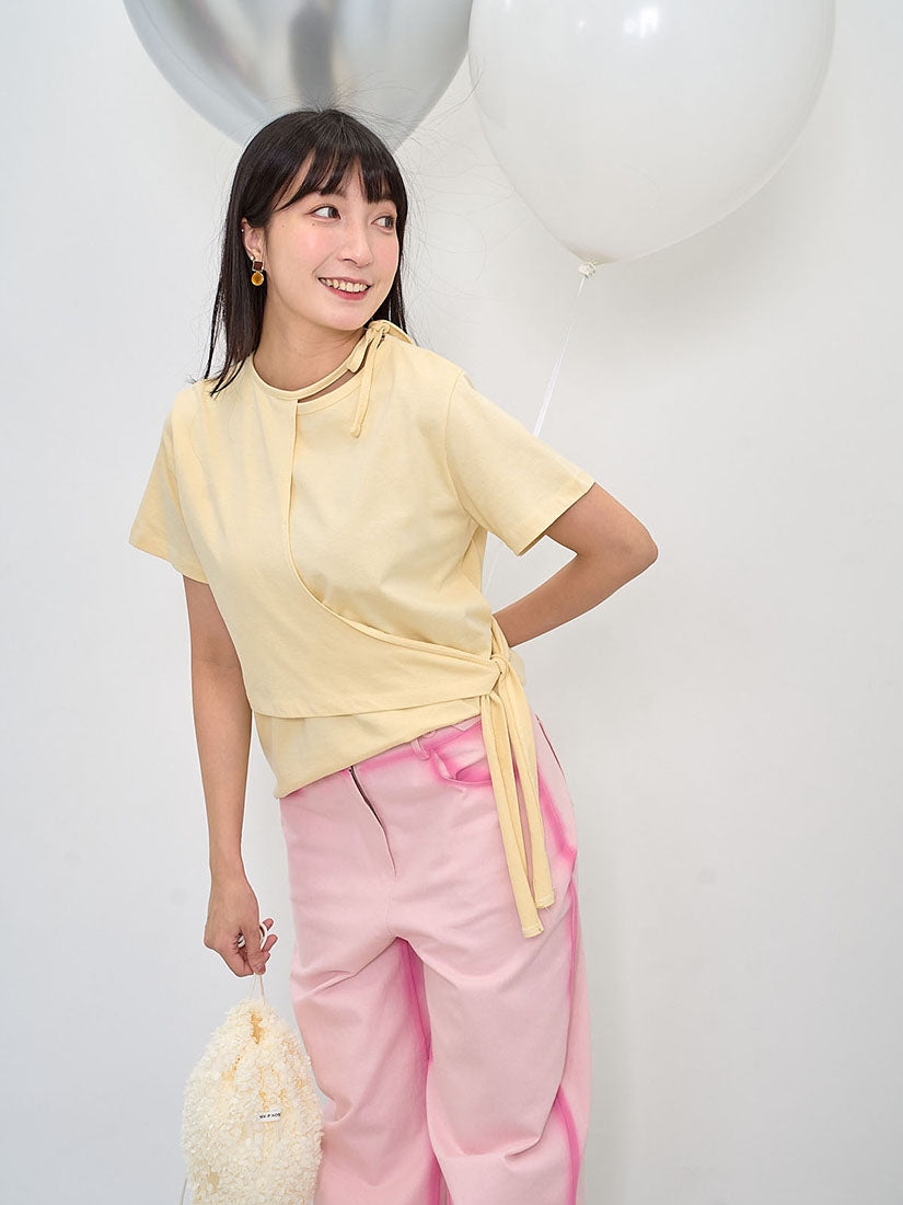 Layered Tie Waist Tee (2 Colours)