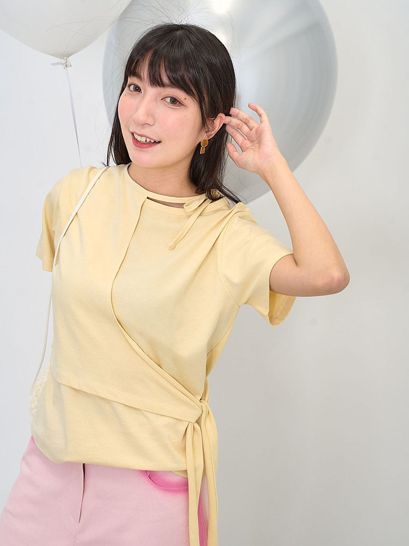 Layered Tie Waist Tee (2 Colours)