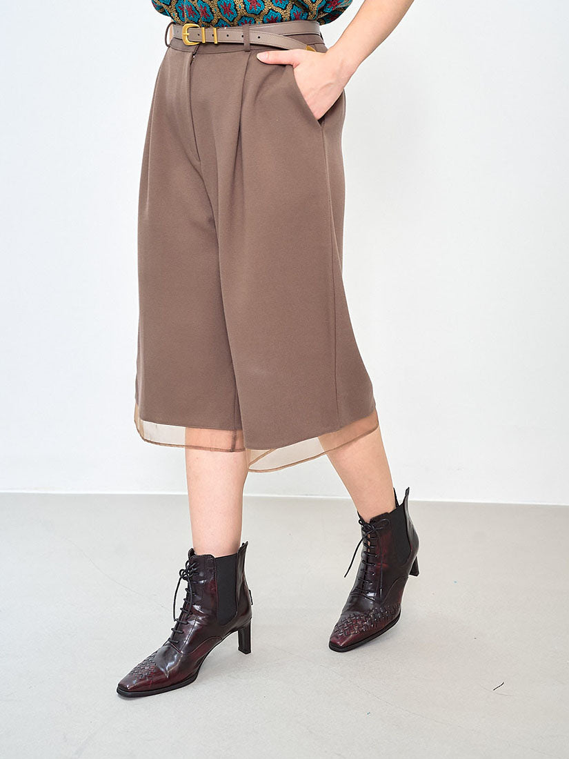 Organza Hem Knee Pants (2 Colours)