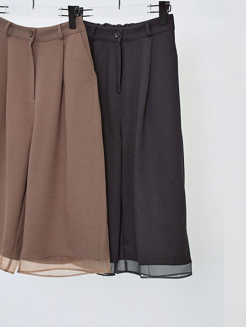 Organza Hem Knee Pants (2 Colours)