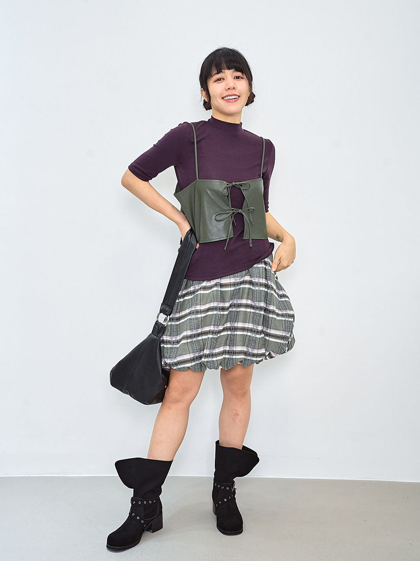 Mock Neck Half Sleeve Top (4 Colours)