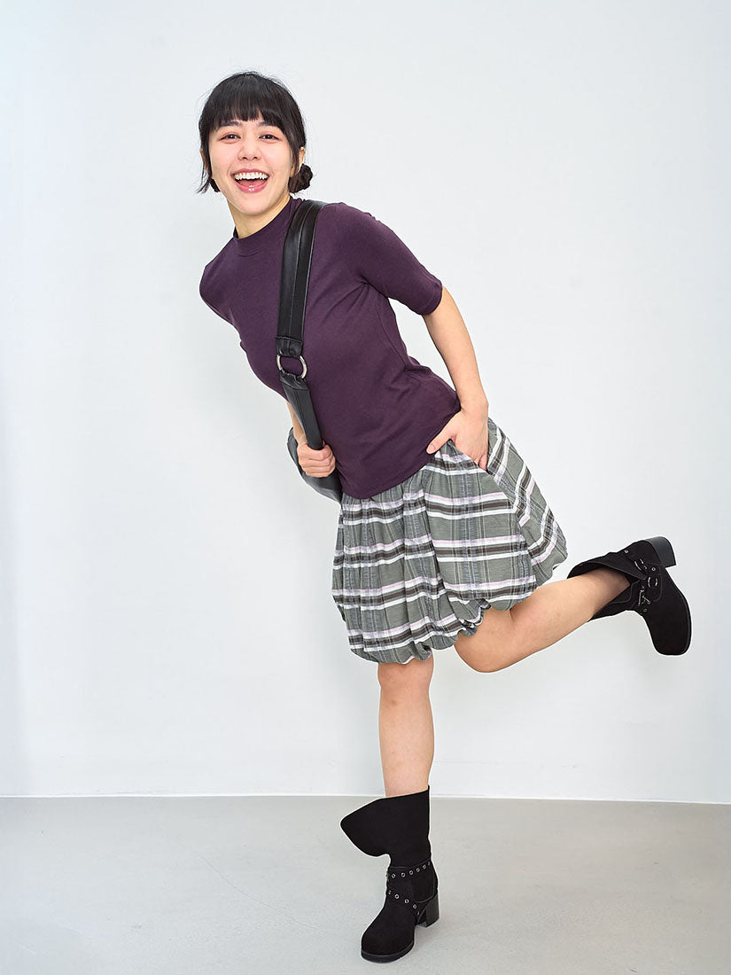 Mock Neck Half Sleeve Top (4 Colours)