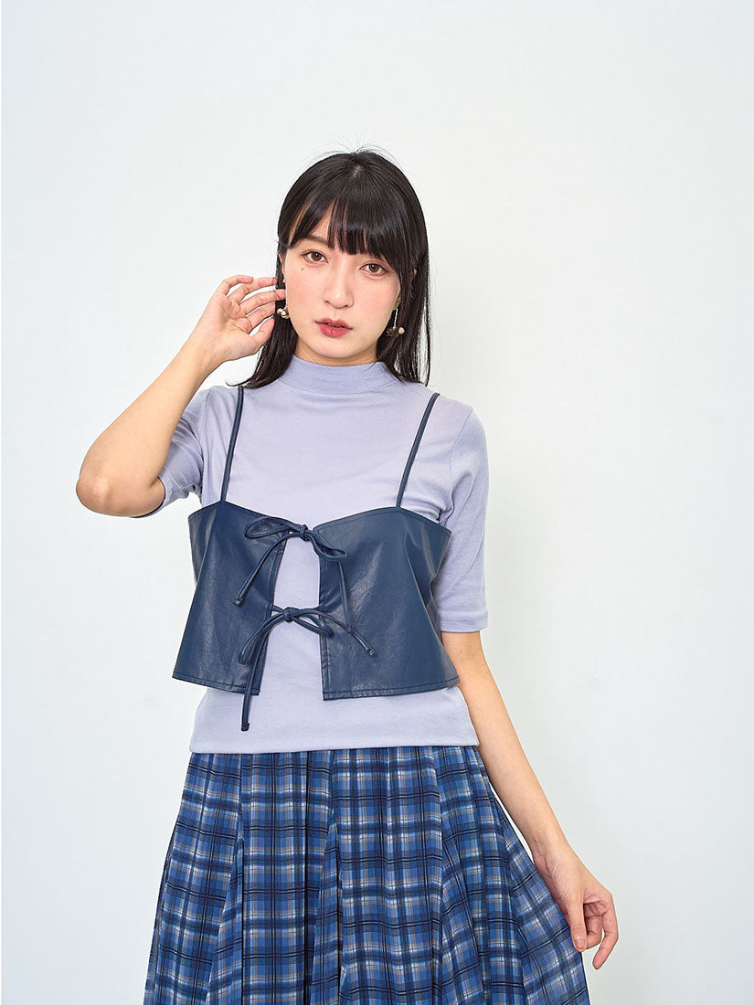 Mock Neck Half Sleeve Top (4 Colours)