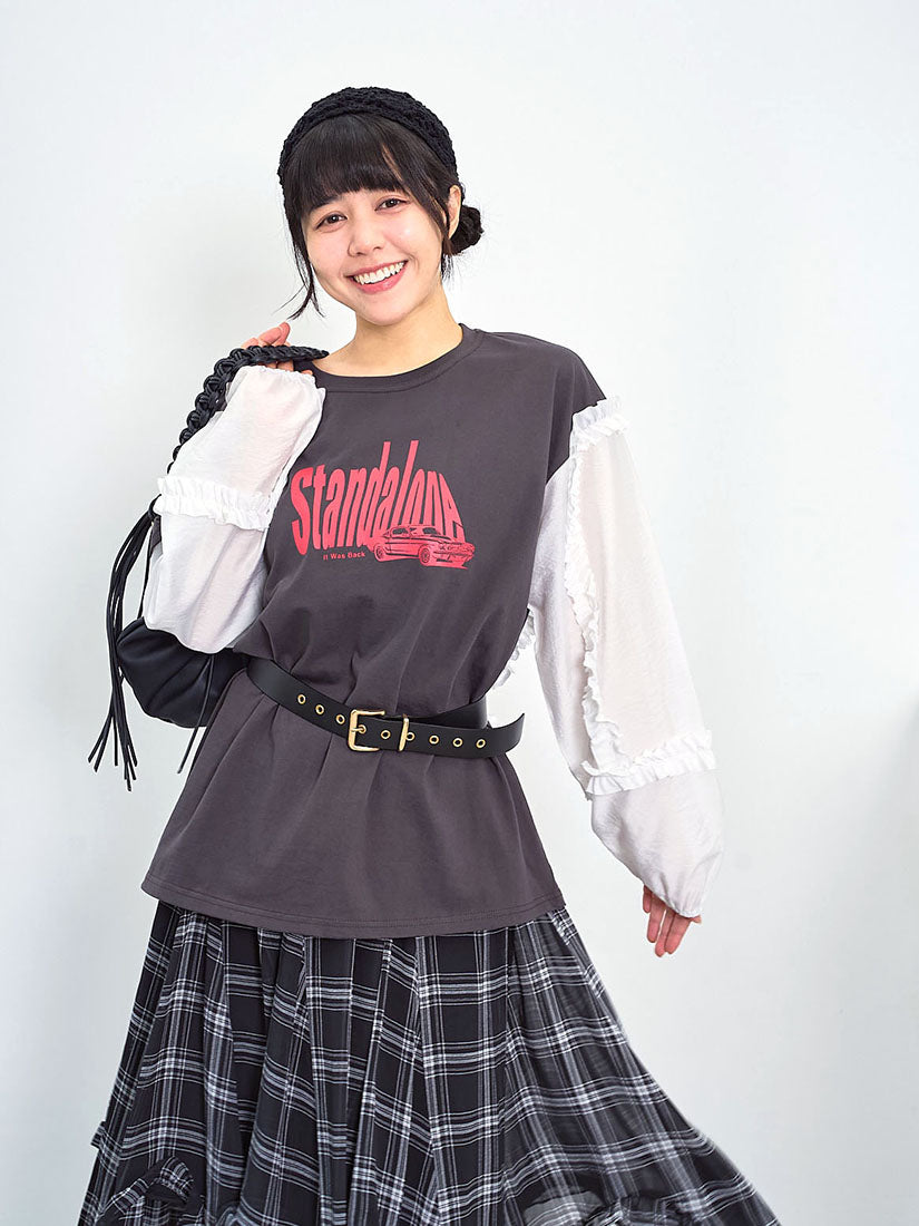 'Standalone' Ruffle Sleeve Top