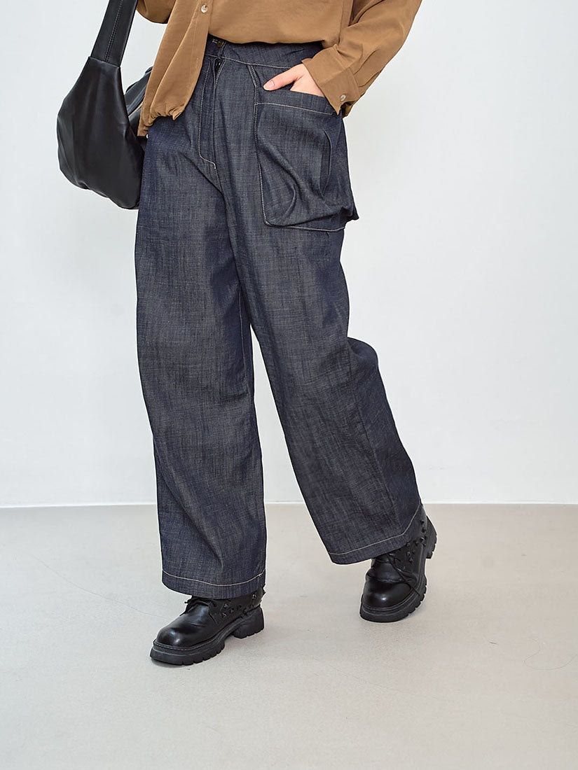 Pouch Pocket Denim Pants