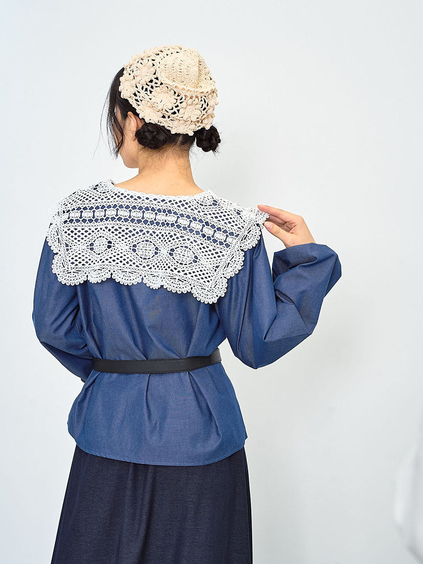 Lace Pilgrim Collar Top