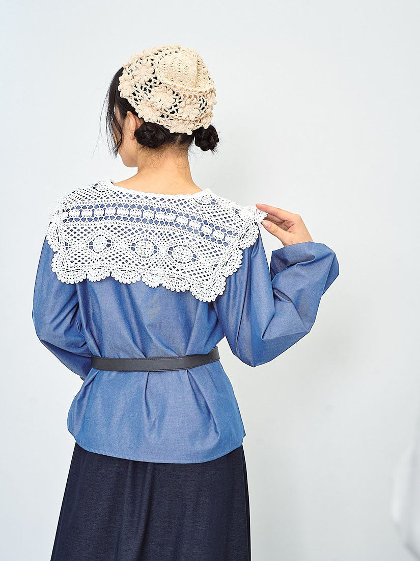 Lace Pilgrim Collar Top