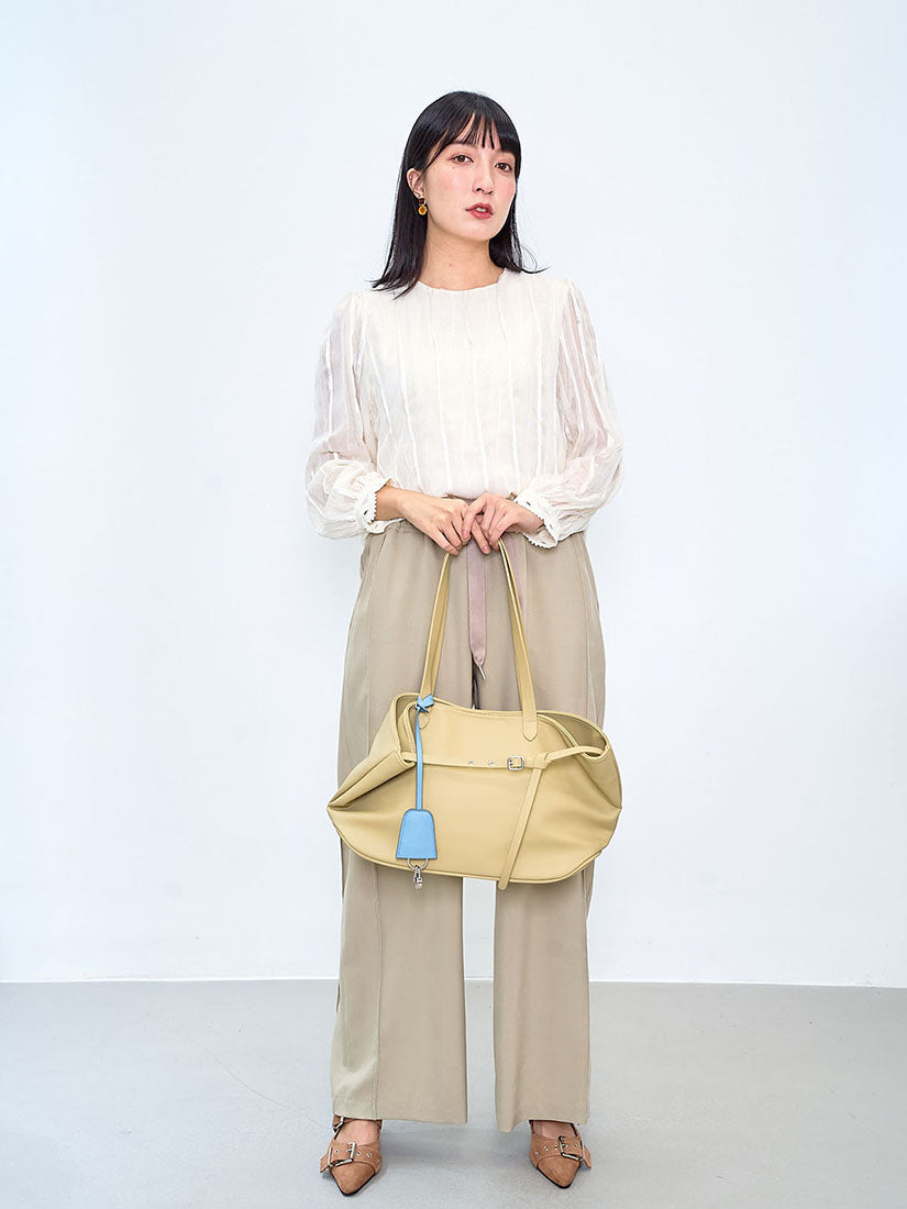 Mesh Striped Chiffon Top (2 Colours)