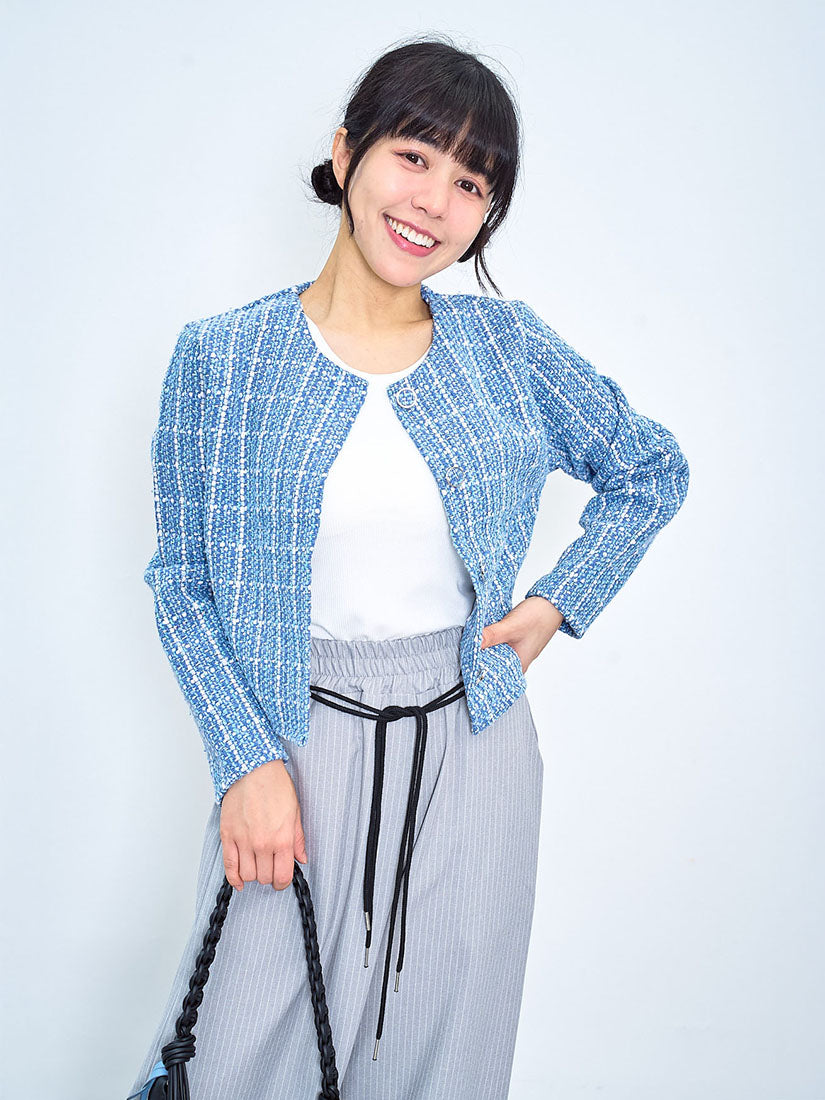 Checkered Tweed Jacket