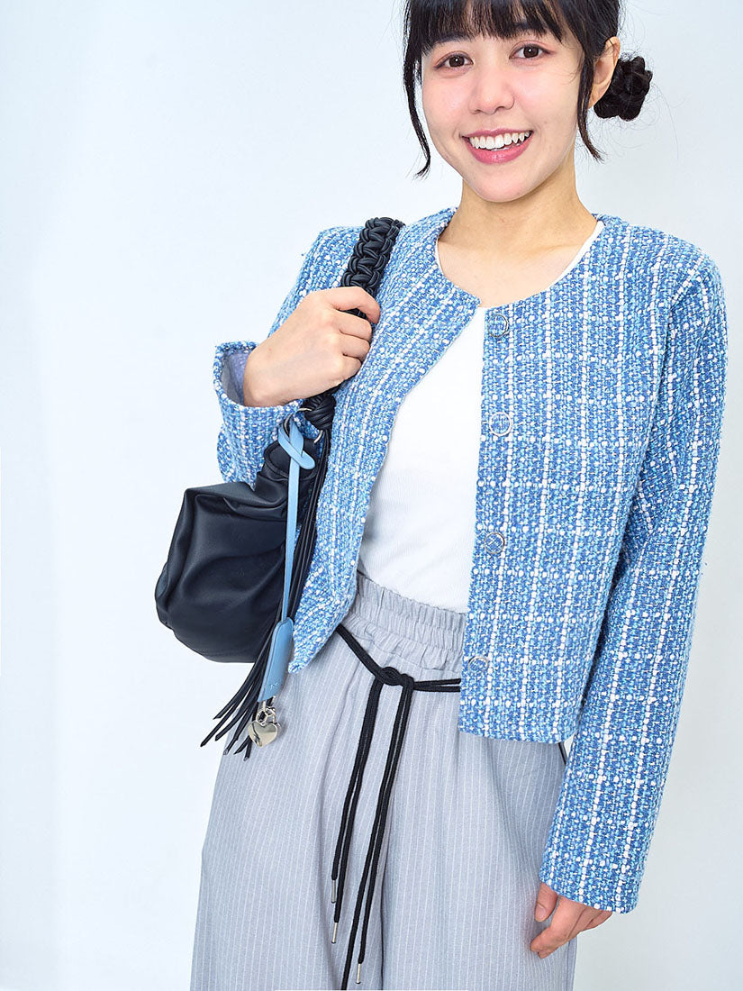 Checkered Tweed Jacket