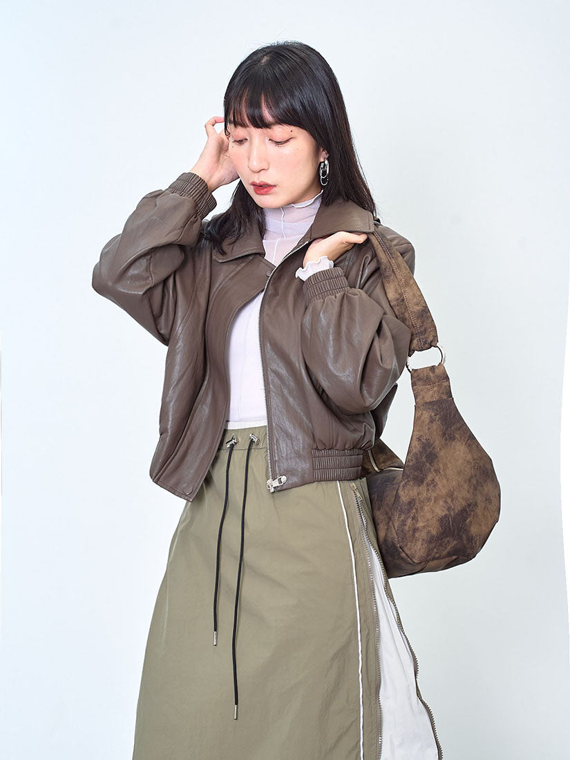 Leather Bomber Jacket (2 Colours)