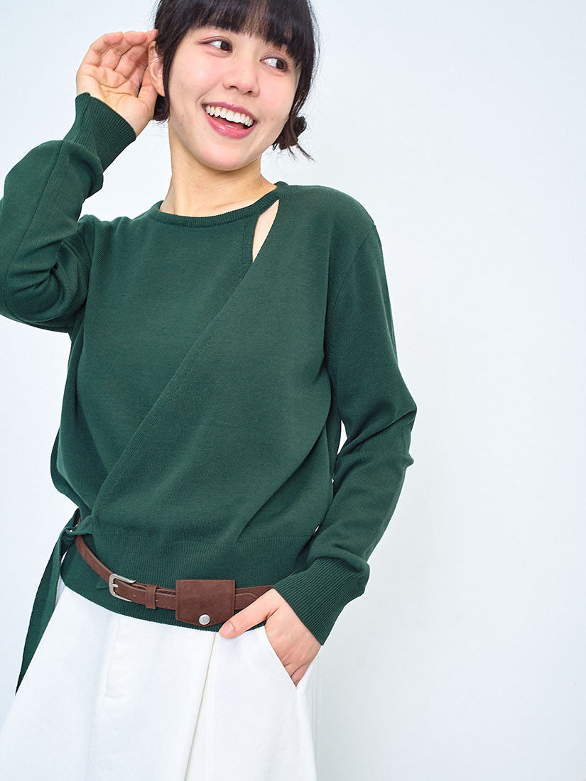Cut Out Wrap Jumper (2 Colours)