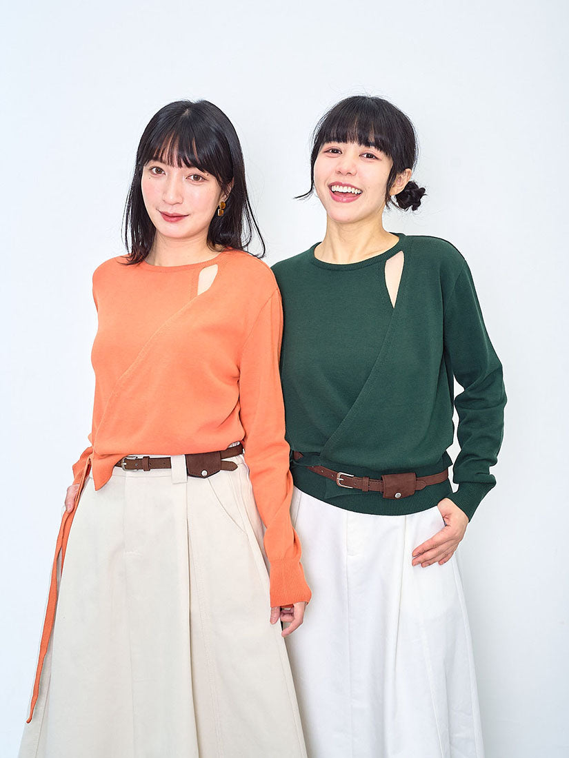 Cut Out Wrap Jumper (2 Colours)