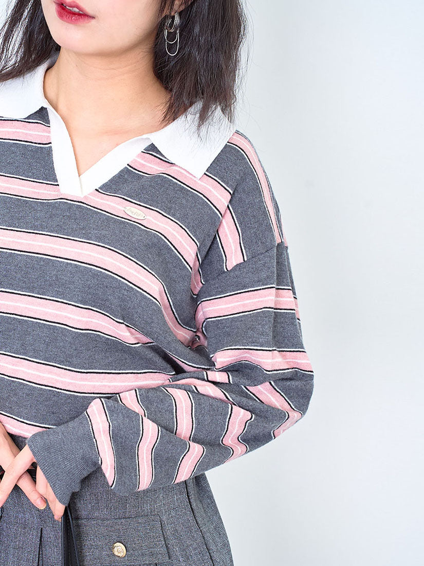 Striped Polo Jumper (2 Colours)
