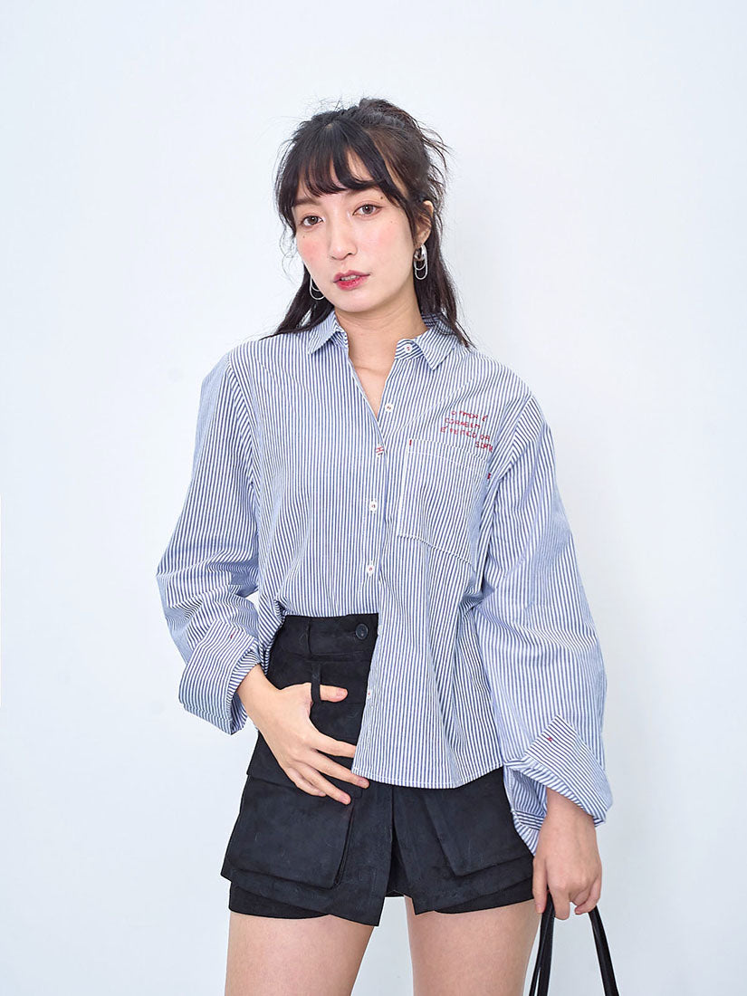 Layered Wrap Pocket Suede Shorts (2 Colours)