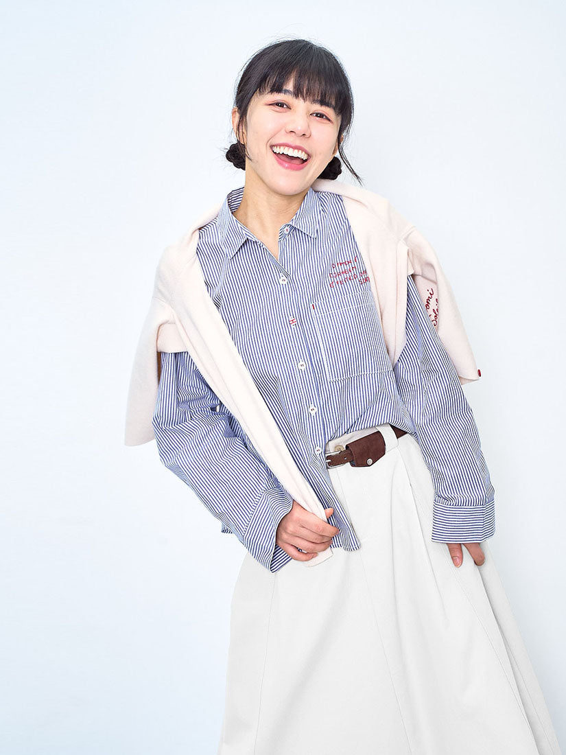 Text Embroidered Shirt (2 Colours)