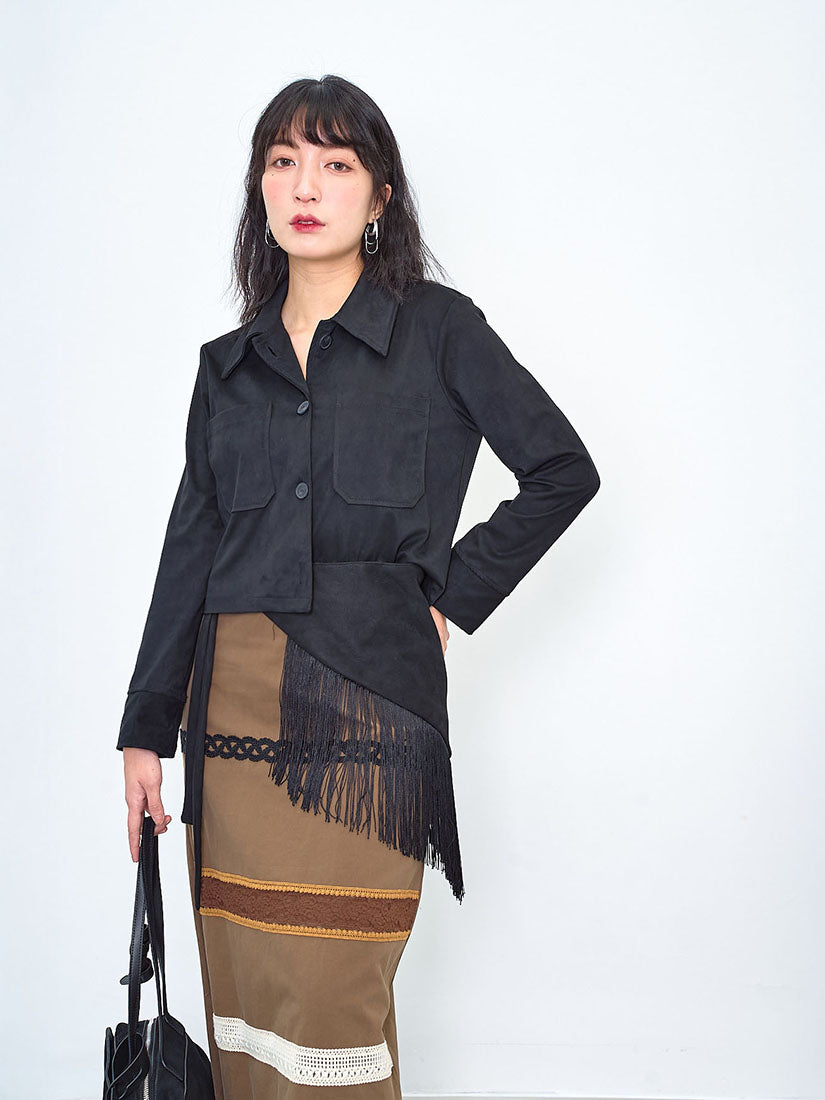 Suede Crop Shirt (2 Colours)