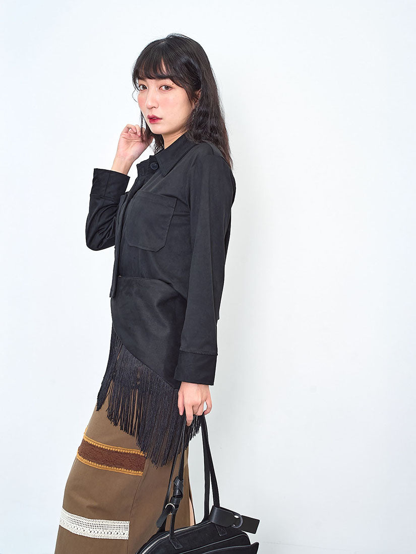 Tassels Fringe Suede Belt / Scarf