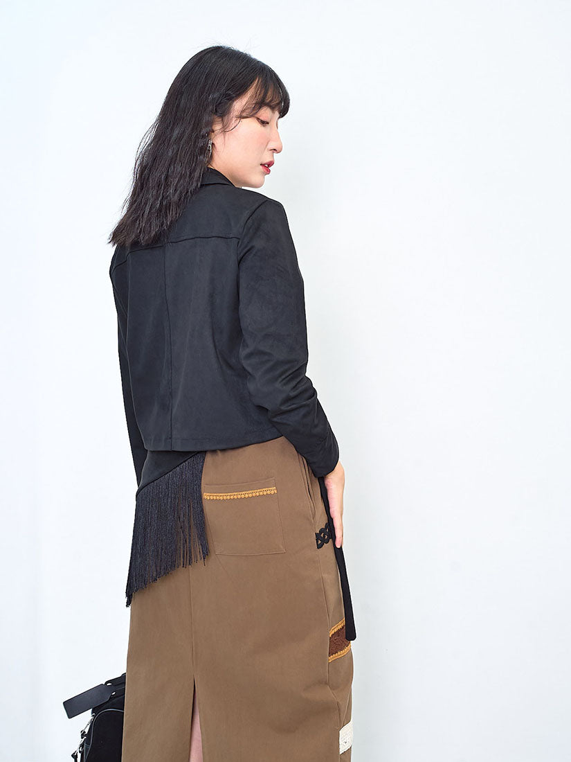 Suede Crop Shirt (2 Colours)