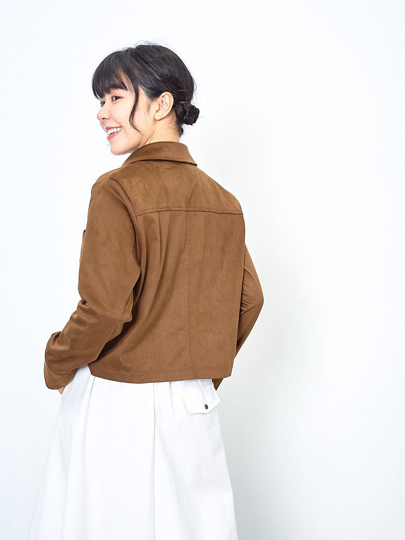 Suede Crop Shirt (2 Colours)