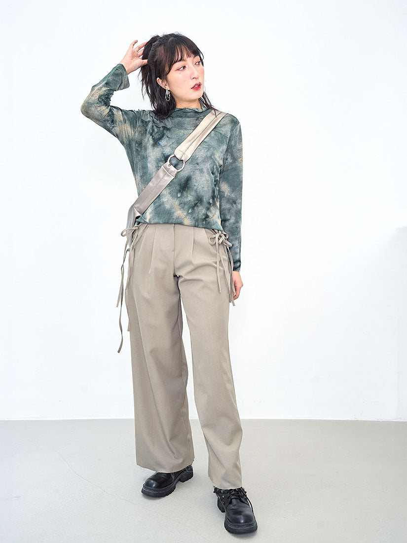 Tie Dye Printed Mock Neck Top (3 Colours)