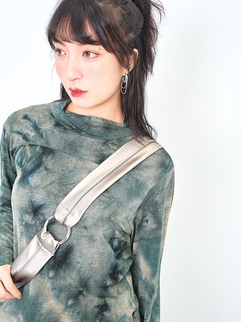 Tie Dye Printed Mock Neck Top (3 Colours)